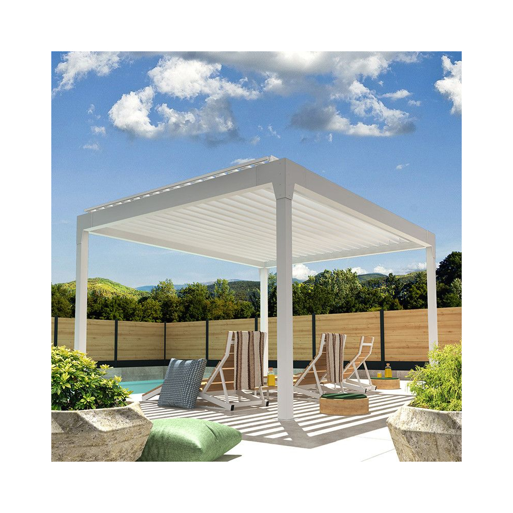 Pergola Bioclimatique AVANOA îlot blanc