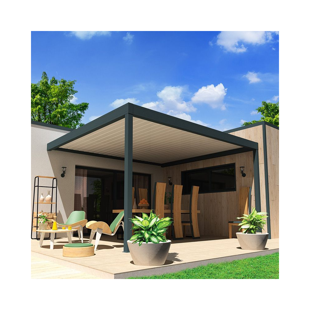 Pergola Bioclimatique AVANOA perpendiculaire mixte