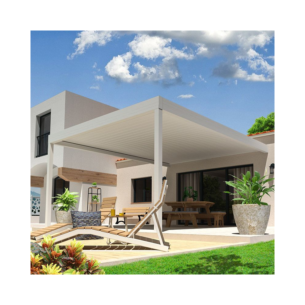 Pergola bioclimatique HELY blanc