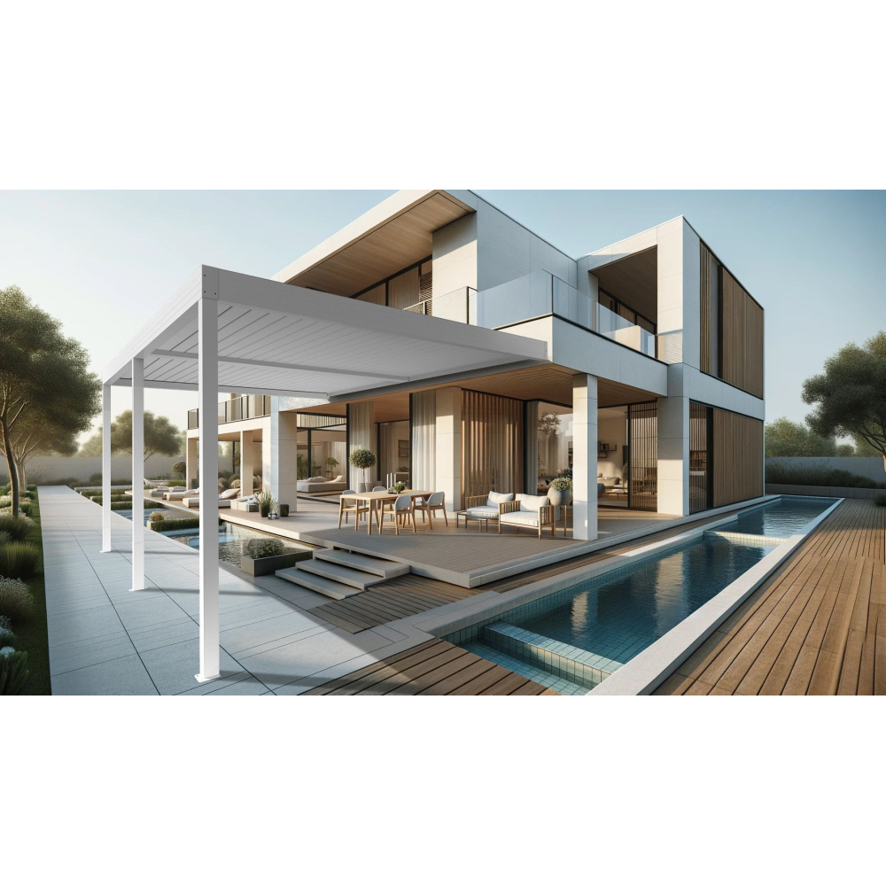 Pergola bioclimatique HELY blanc