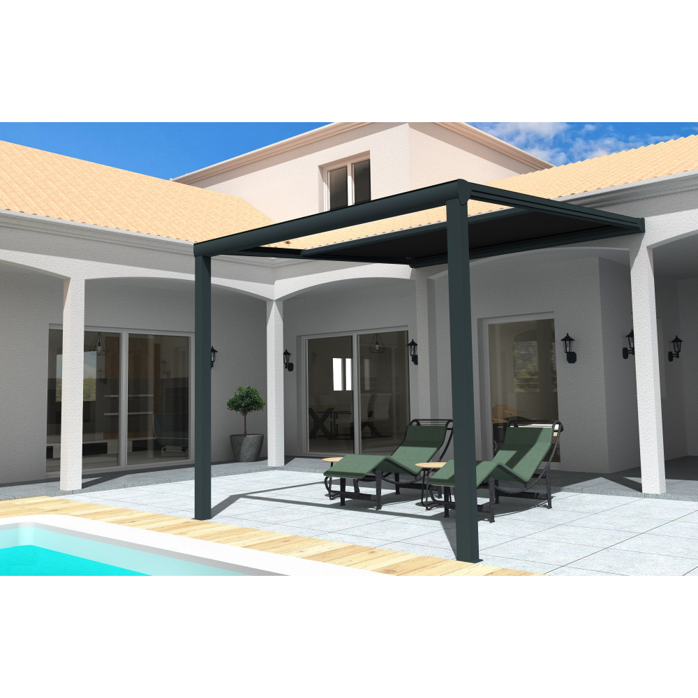 Pergola toile TILA adossée - 5