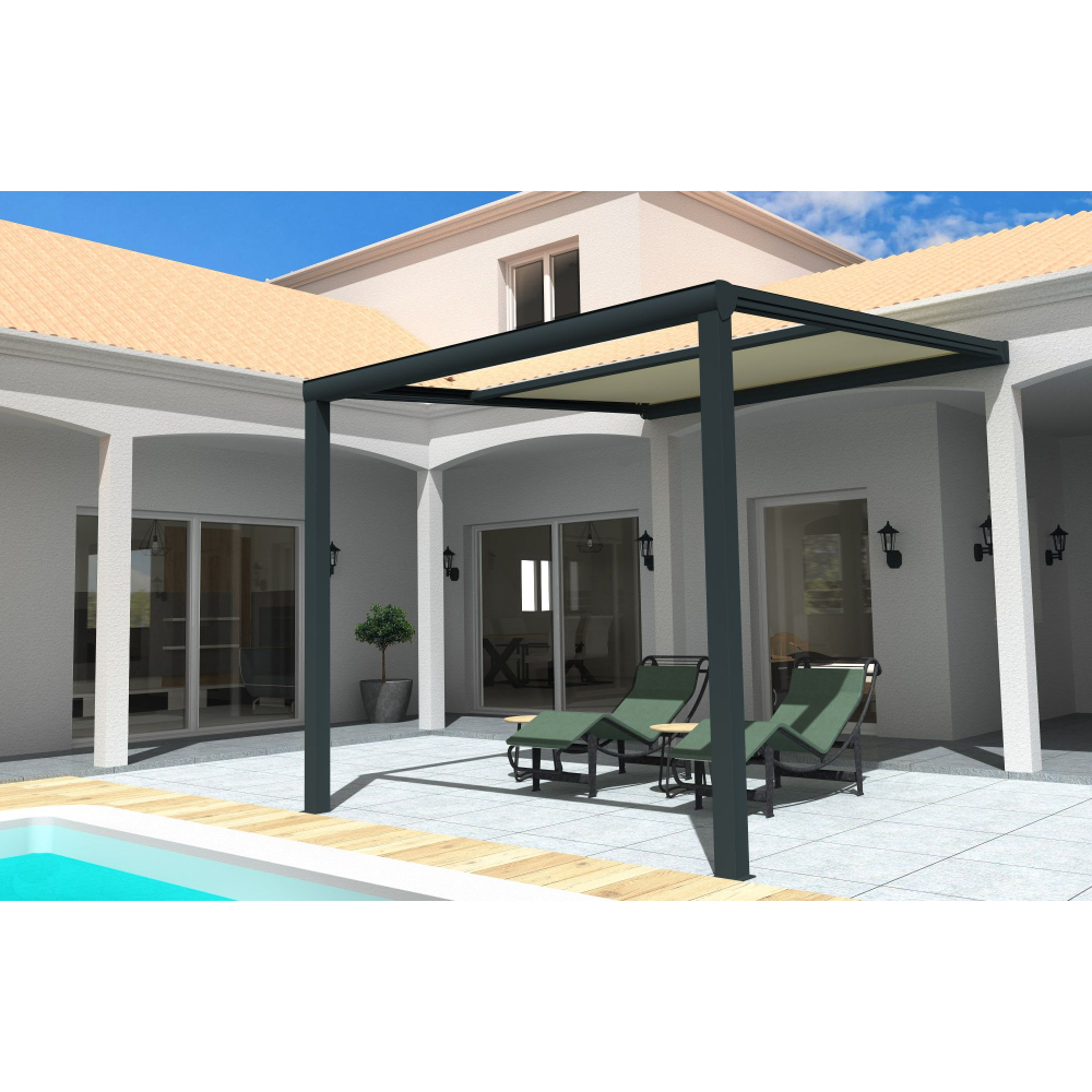Pergola toile TILA adossée - 6