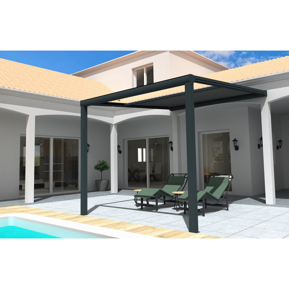 Pergola toile TILA adossée - 8