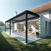 Pergola bioclimatique HELY 7,00x3,937m Vérin à télécommande Alia Productions - 8
