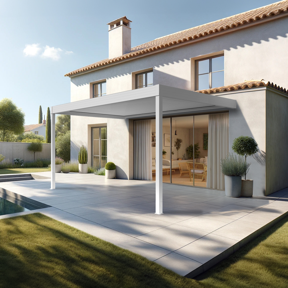 Pergola bioclimatique HELY perpendiculaire sur-mesure Alia Productions - 4