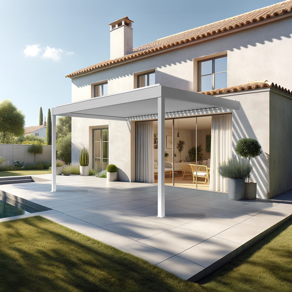 Pergola bioclimatique HELY perpendiculaire sur-mesure Alia Productions - 5