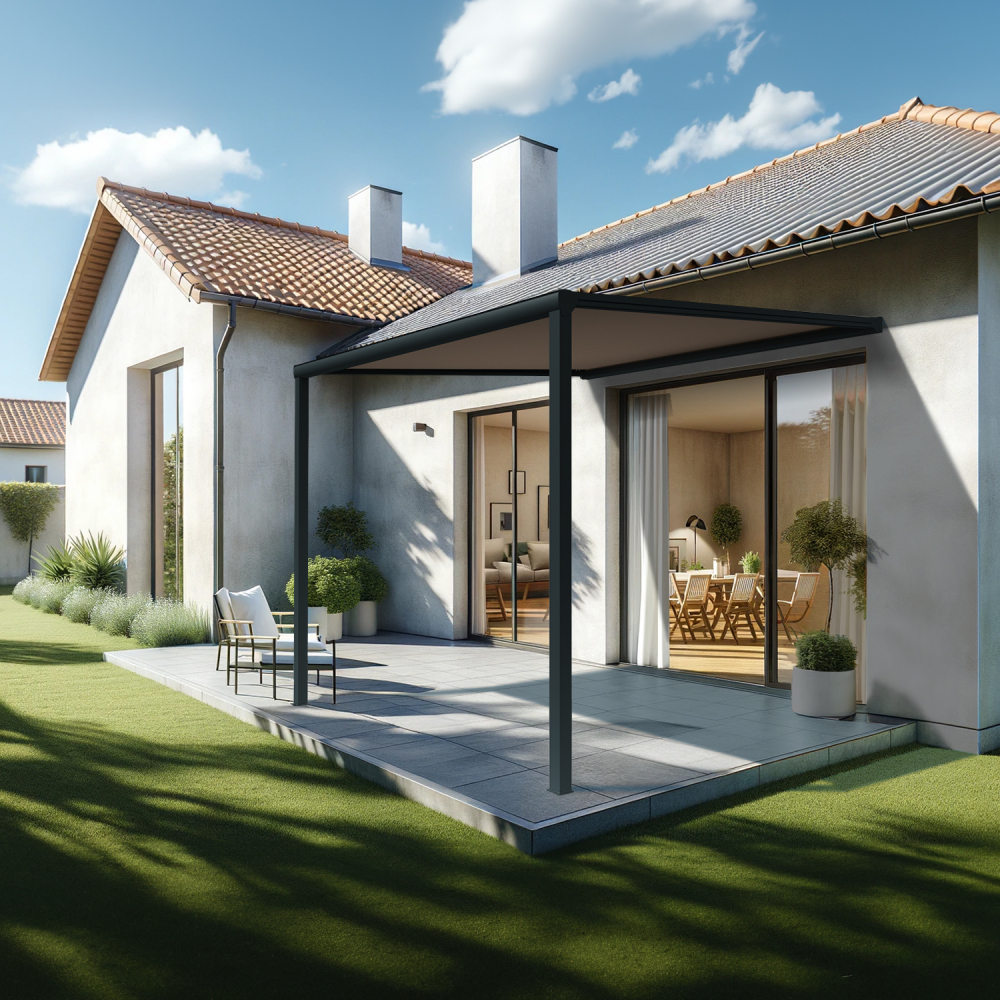 Pergola toile TILA 3,50x3,50m Motorisé à télécommande + manœuvre de secours Alia Productions - 19