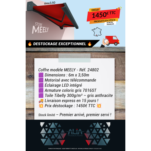 Store banne coffre MEELY (DESTOCKAGE)