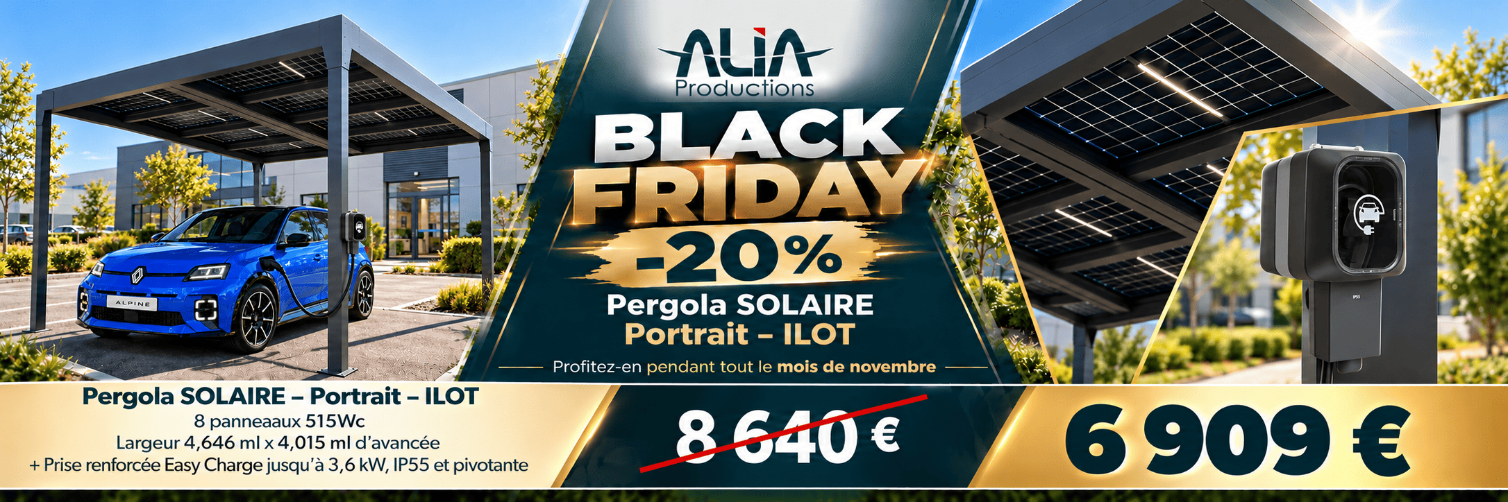 Black Friday  carport solaire à -20%
